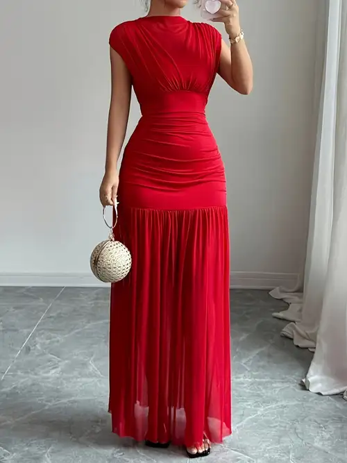 red mesh dress sold on Temu United States red mesh dress sold on Temu United States