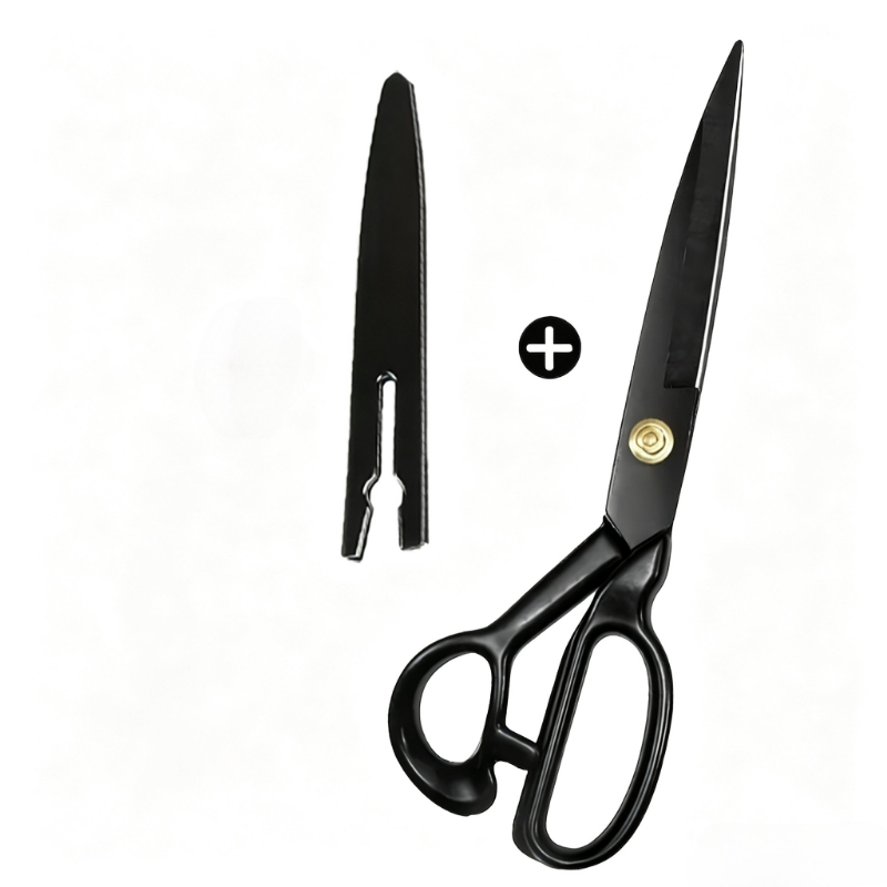 TEMU 2pcs Set Of German Craft Premium Tailor Scissors, Including (9-inch And Cover) Stainless Steel Sewing Scissors | Professional Fabric Scissors,