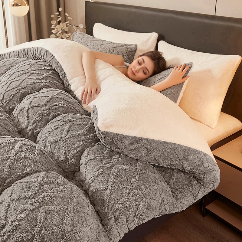 TEMU Luxurious Down-free Comforter Suitable For Queen, King, Full, Twin Bed - Ultra Soft Microfiber Bedspread, Lightweight Down Alternative For &,