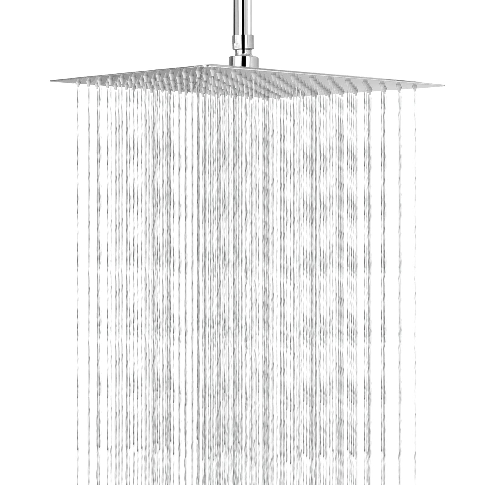 Square Shower Head With Nozzles, Ultra-thin 2mm Body & One-piece - Installation, For Luxury For Shower Use For Shower Use