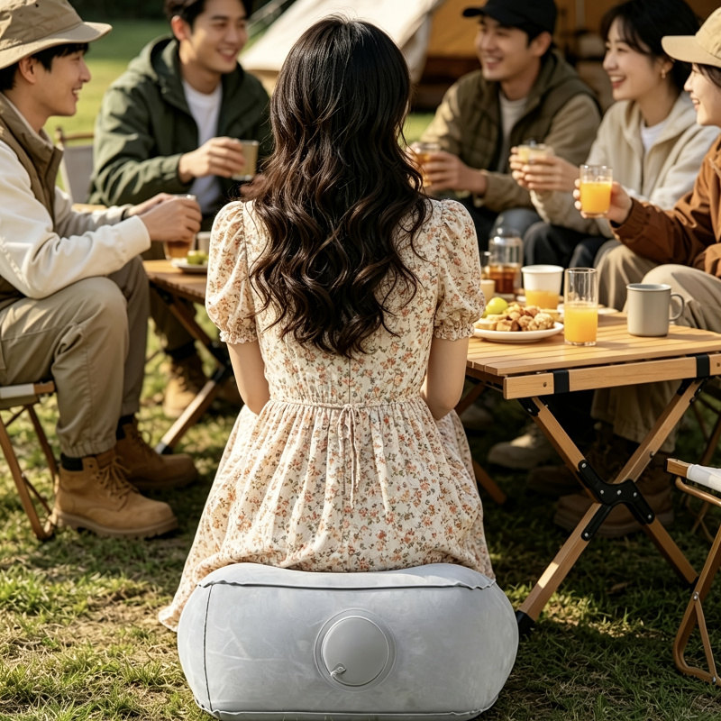 3pcs Push-Inflate Portable Seats for Outdoor Comfort