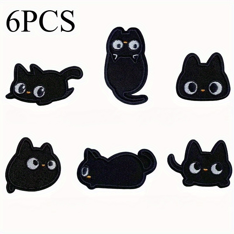 Image of A Set Of Cartoon Embroidered Patches With Hot Stamping, Designed For Seamless Fabric Applications, Perfect For Clothing Repairs On Jeans, Sweaters, And Jackets