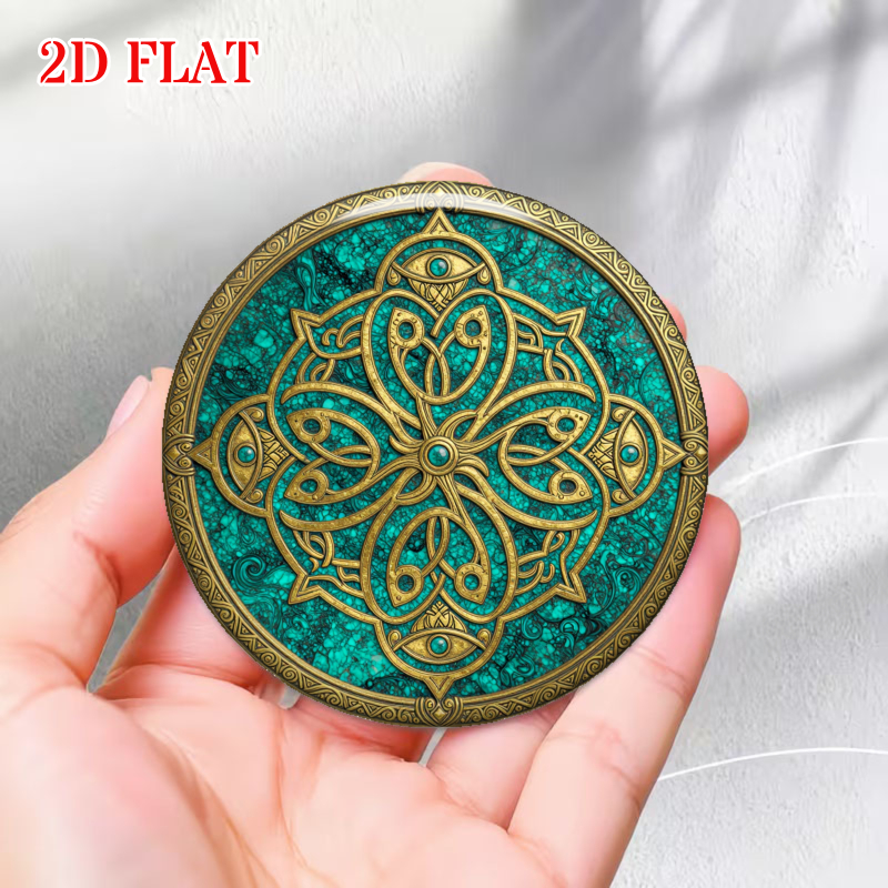 TEMU 2d Flat Celtic Eye Pattern | Vintage-style Iron Brooch, Durable And Stylish, Perfect For Clothing, Backpacks, Hats, Pants, Ideal Gift