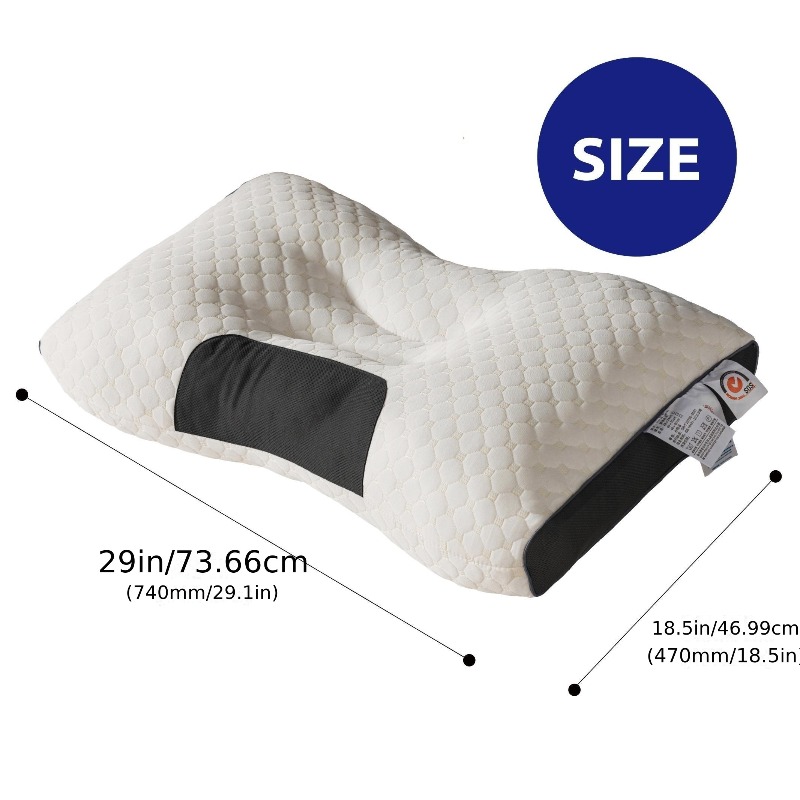 2pcs Massage Neck Pillow For Sleeping, Neck Pillow With Quilted Design - Soft, Support For Sleeping, Hypoallergenic Polyester Cover, Removable & Washable, Modern Neck Pillow | Soft, Pillows For Neck And Shoulder - Image 5