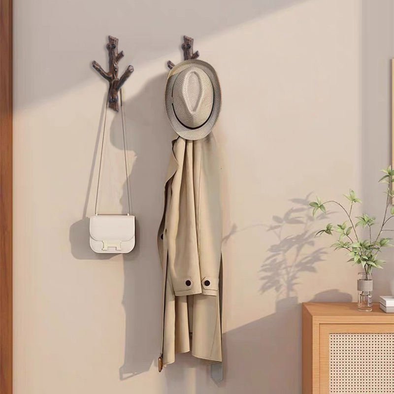 

Rustic Metal Wall Mount Hooks - Storage Rack For Towels, Clothes, Hats | & Space-saving Organizer