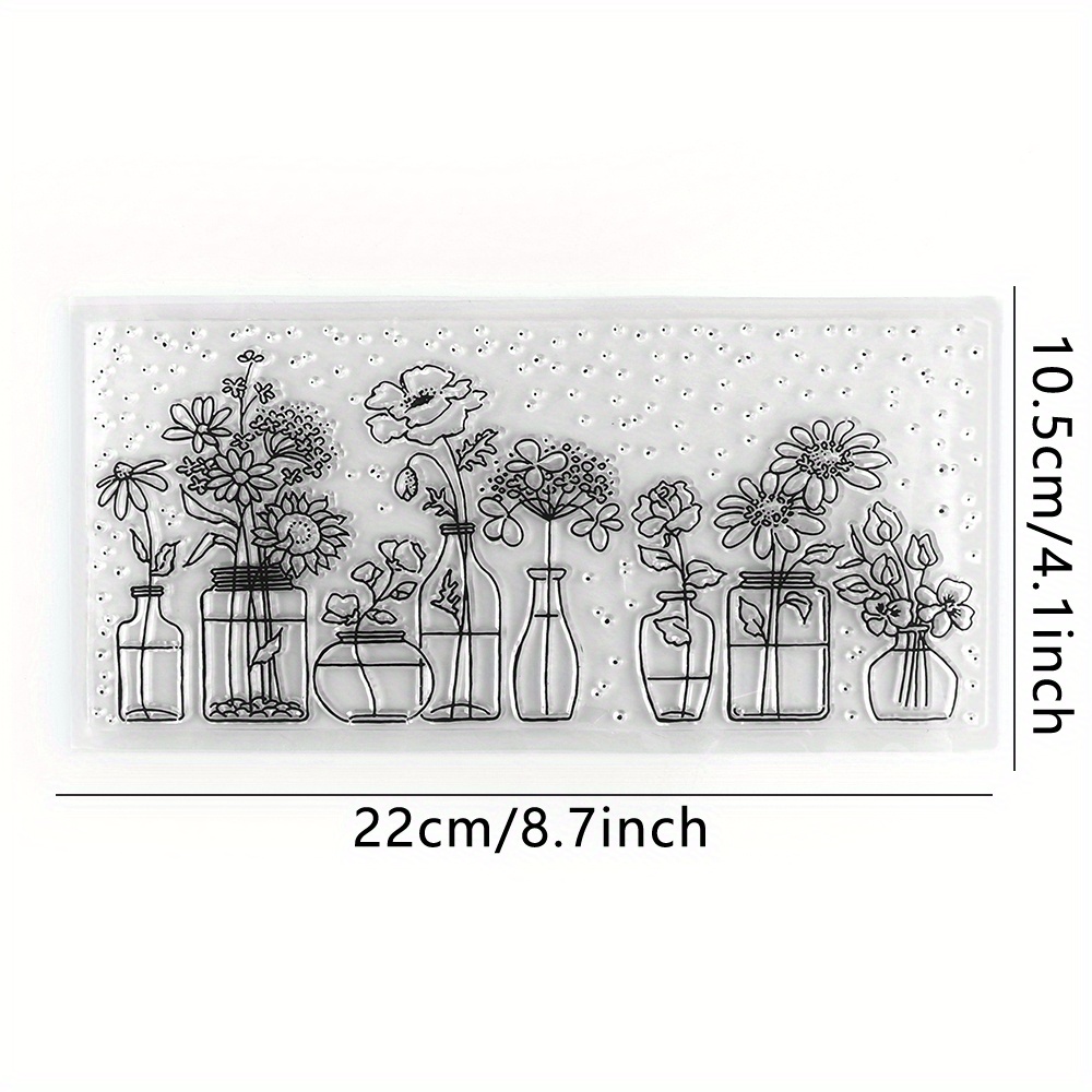 Flowers For Diy Scrapbooking Album Card Making Decoration Paper Craft Rubber Clear Stamps
