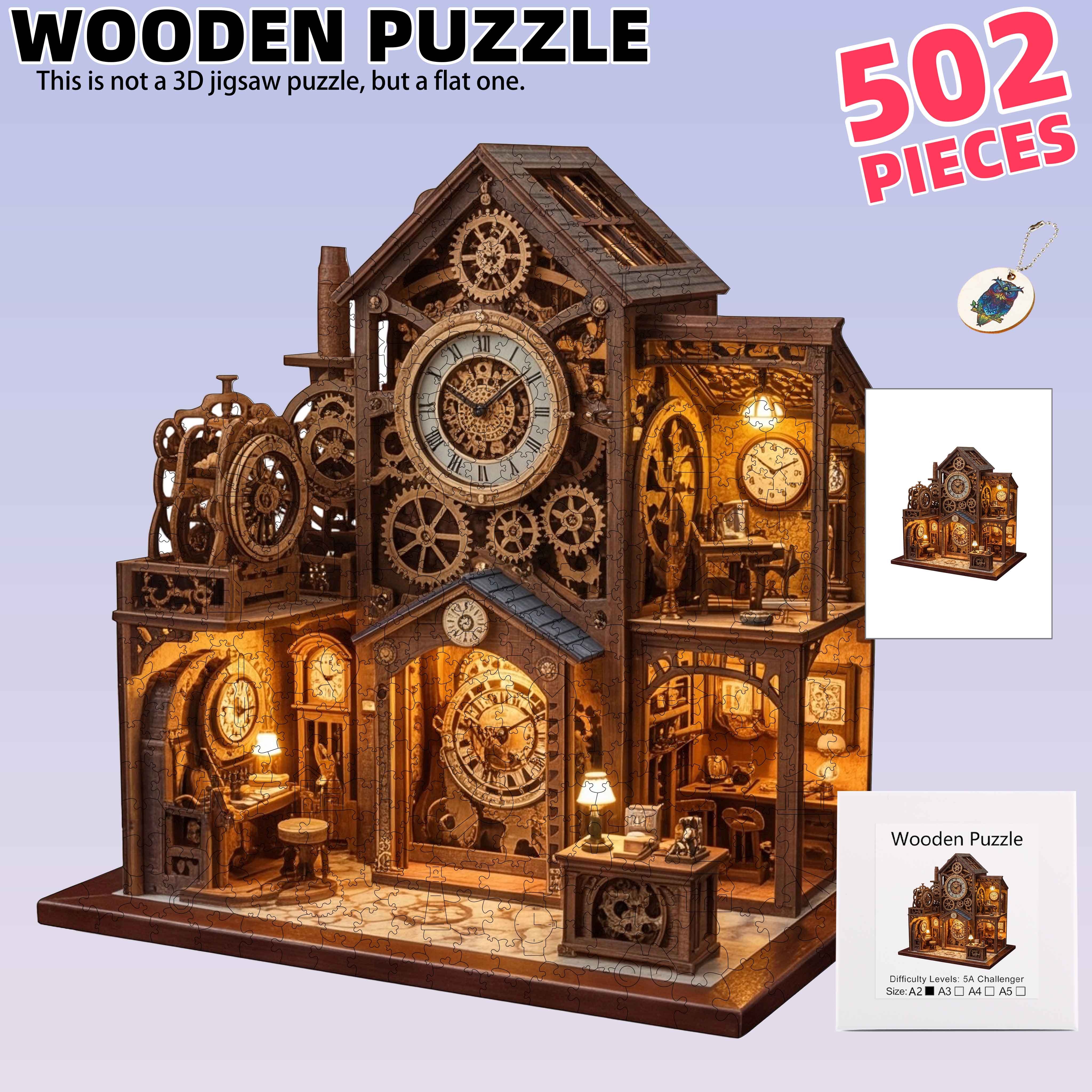 502pcs Mechanical Clock Tower Workshop Puzzle