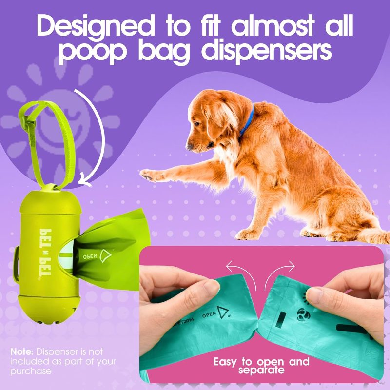 PET N PET Dog Poop Bags, USDA 41 Plant Based, Thick And Leak Proof Dog Waste Bags Rolls, Lavender Scented, 720 Count