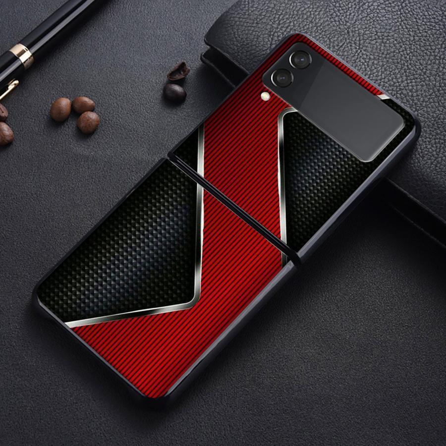 TEMU Phone Case - Fiber Print Phone Case Suitable For For Galaxy Z Flip 7 6 5 4 3 Z Fe Z Flip4 Hard Back Cover