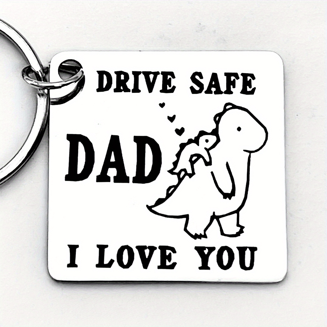 Image of I Love You Dad Stainless Steel Keychain, Creative Unique Fashionable Gift, Perfect Father's Day, Birthday, New Year Gift Accessory