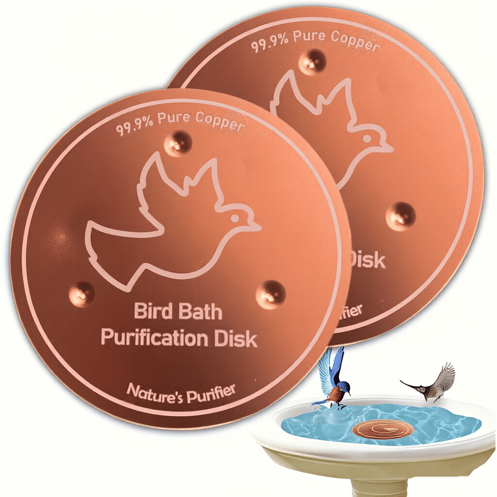TEMU 2pcs Bird Bath Copper Tray, Suitable For Bird Bath, 99.99% Pure Bath Tray, Suitable For Cleaning Bird Bath Tubs, 0.6mm Thick, Stable Three-