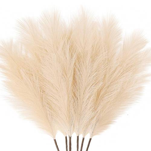 16pcs elegantflora premium artificial pampas grass soft full bodied decorative plumes modern bohemian accent table centerpieces vase filling wedding party holiday event interior office decoration