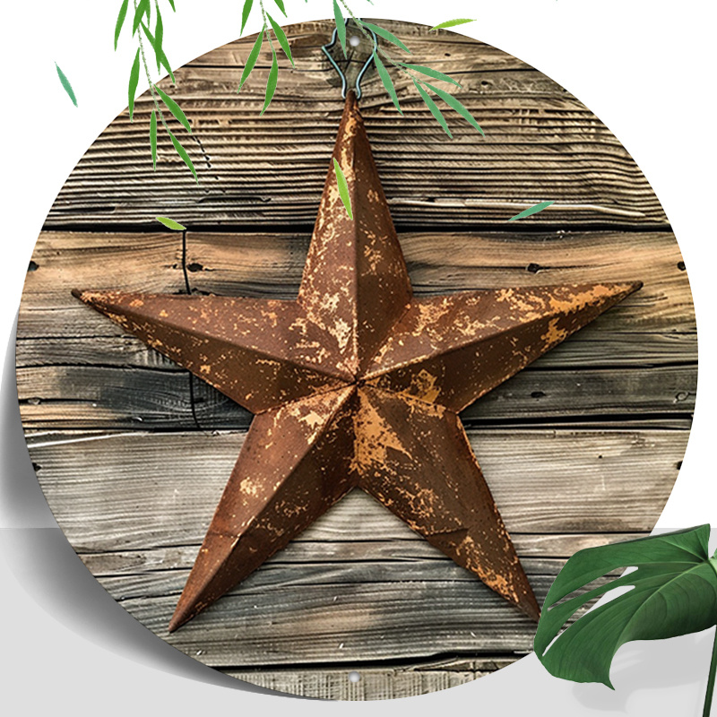 

Rustic Charm Large Metal Star - Farmhouse Decor & , Words, Decor Piece, Celebrations, 2d, Room Decor