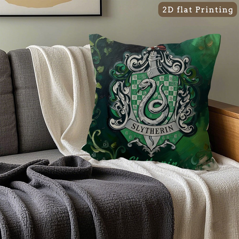 TEMU 1pc Nice Slytherin Plush Pillowcase, Bedroom Accessory, Decor, Pillowcase, Gift