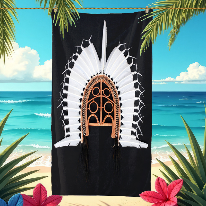 TEMU A Islands Themed High-definition Printed Beach Towel, Microfiber Quick-dry Towel, Ideal For Travel, Swimming Pools, Swimming, Sports, Spa, Yoga,