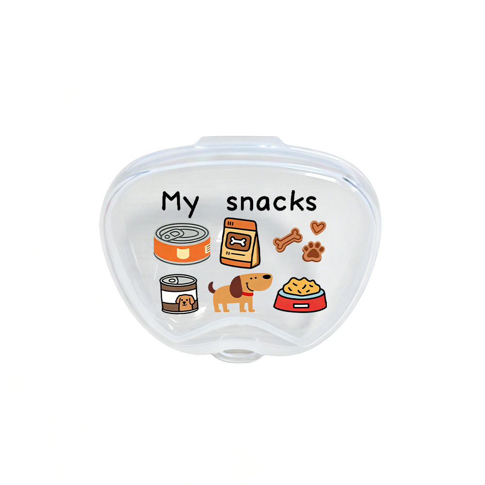 Image of 1pc Print Snack Storage Box, Sealed Container, Dog Treat Box, Small Capacity , Clean Preservation, Suitable For Outdoor Pet Walking/ Pet Rewards/car Pet Meal Prep