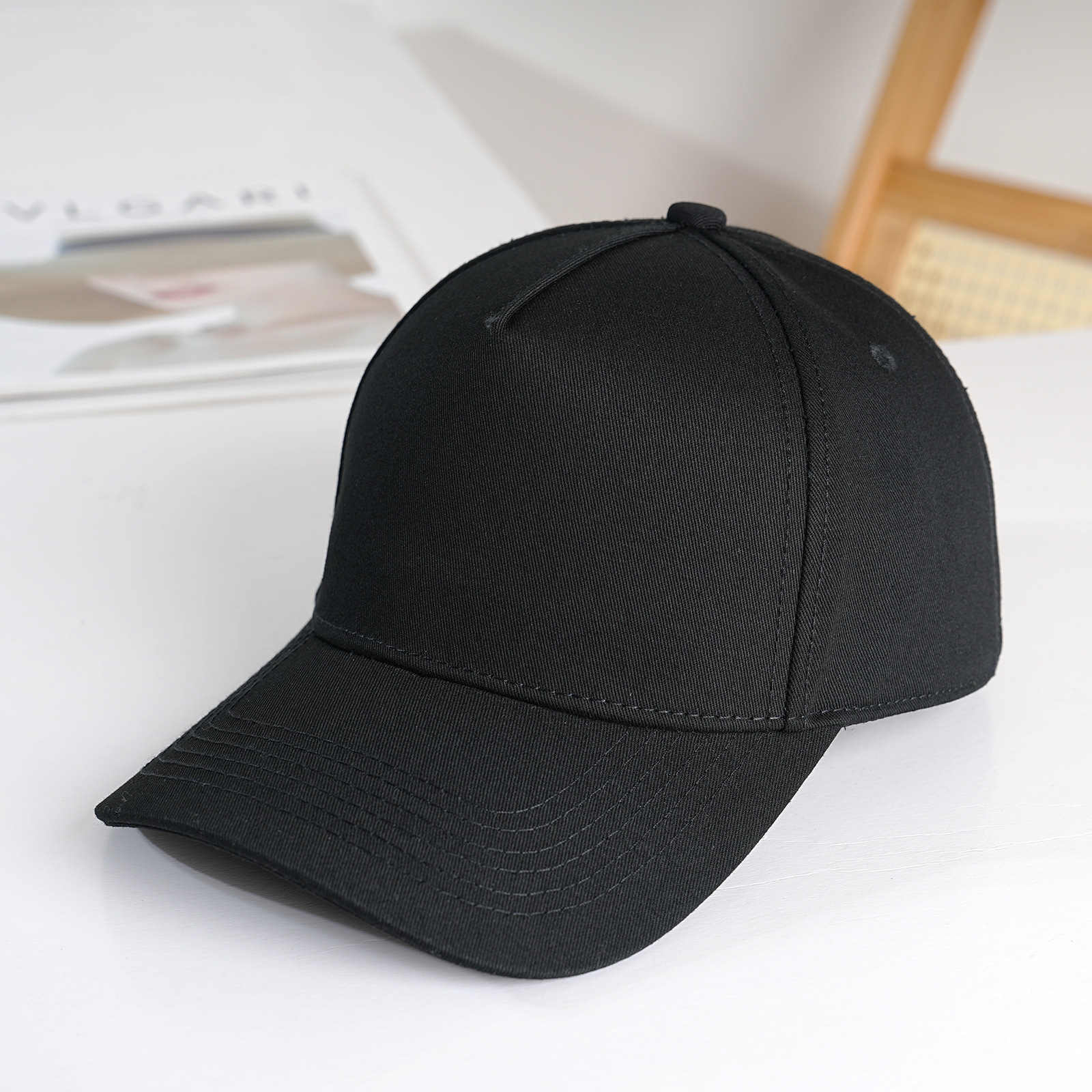 1pc/5pcs fashionable solid color light baseball cap men's simple street personality hard top baseball cap