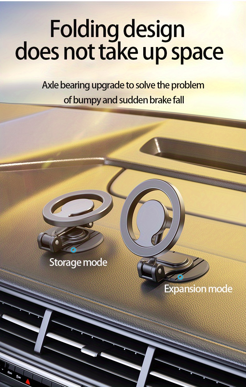 Ultimate Magnetic 1040 Rotating Car Phone Mount for iPhone 16/15/14 & Samsung 5 Magnetic 1040 Rotate Car Phone Holder Magnet Car Phone Mount Cellphone Bracket Support for Iphone 16 15 14 13 12 for Samsung And More Smartphones