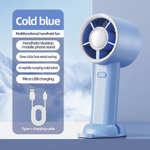 usb fan student office outdoor portable handheld desktop fan three speed wind type c fast charging