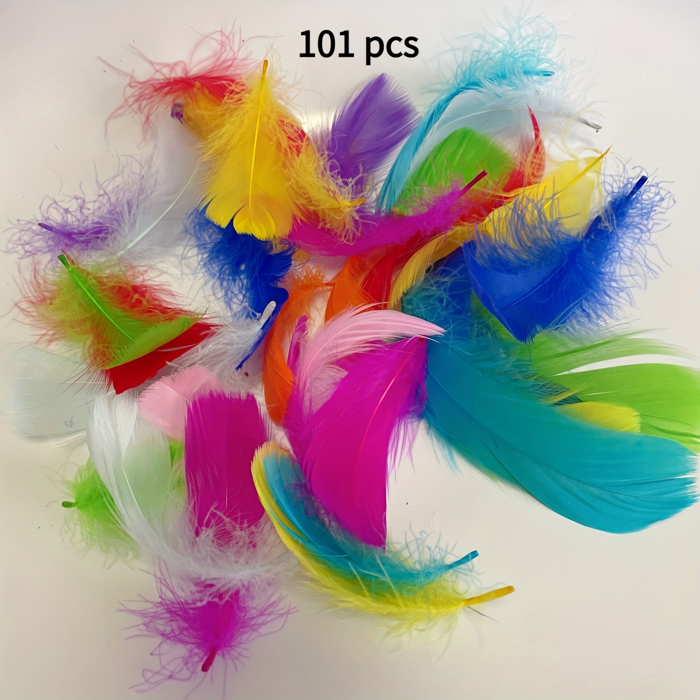 TEMU 101 Colored Artificial Feathers, 5cm-8cm/3.15inch-1.97inch, Suitable For Wedding Party Decorations, Handmade Creative Decorative Crafts
