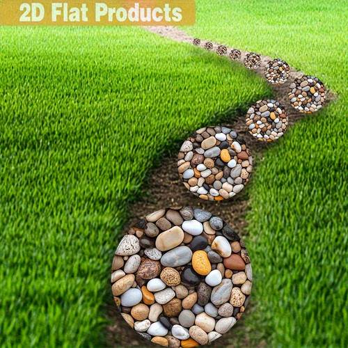 2d flat1pc 6 3x6 3 inch non slip resin stepping rustic wall mounted garden decor with colorful durable outdoor lawn and yard decoration for mothers day st patricks day festivals and holidays outdoor