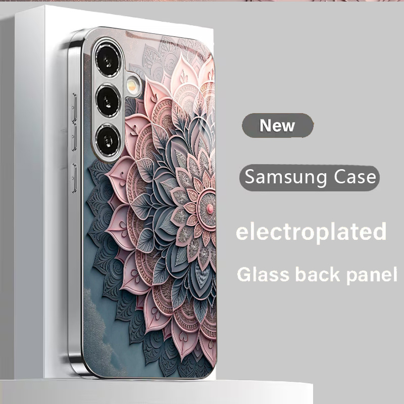 TEMU Phone Case - Exquisite Mandala Electroplated Business For Galaxy S25, S24 Ultra, S23, S23fe, S22 Ultra, S22p, S22, S21 Ultra, S21, S20 Ultra,
