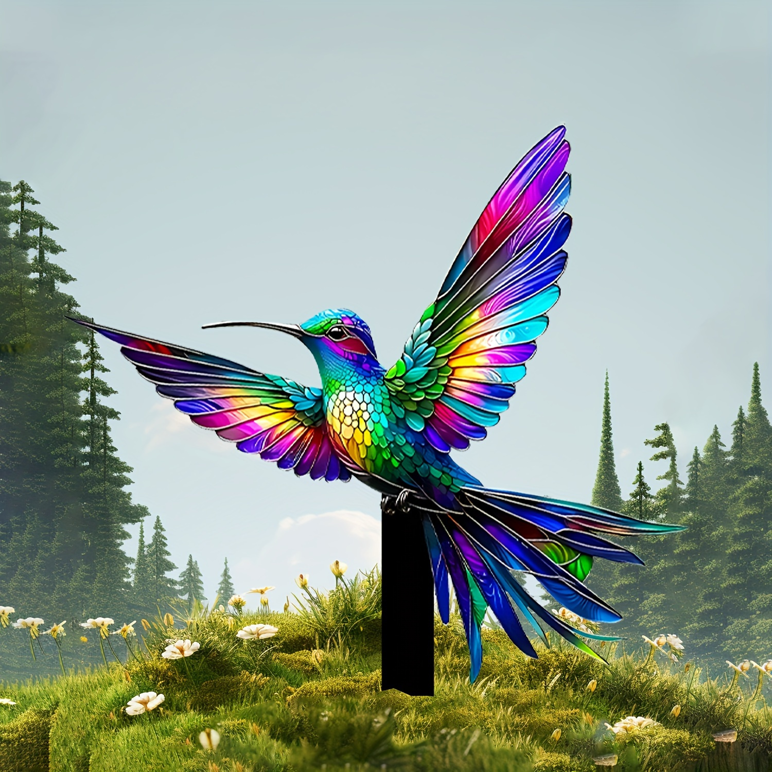 

Vibrant Acrylic Hummingbird Garden Stake-no Power Needed, Outdoor Decoration, Suitable For Flowerpots, Lawns And , Ideal Holiday Gifts, Festivals