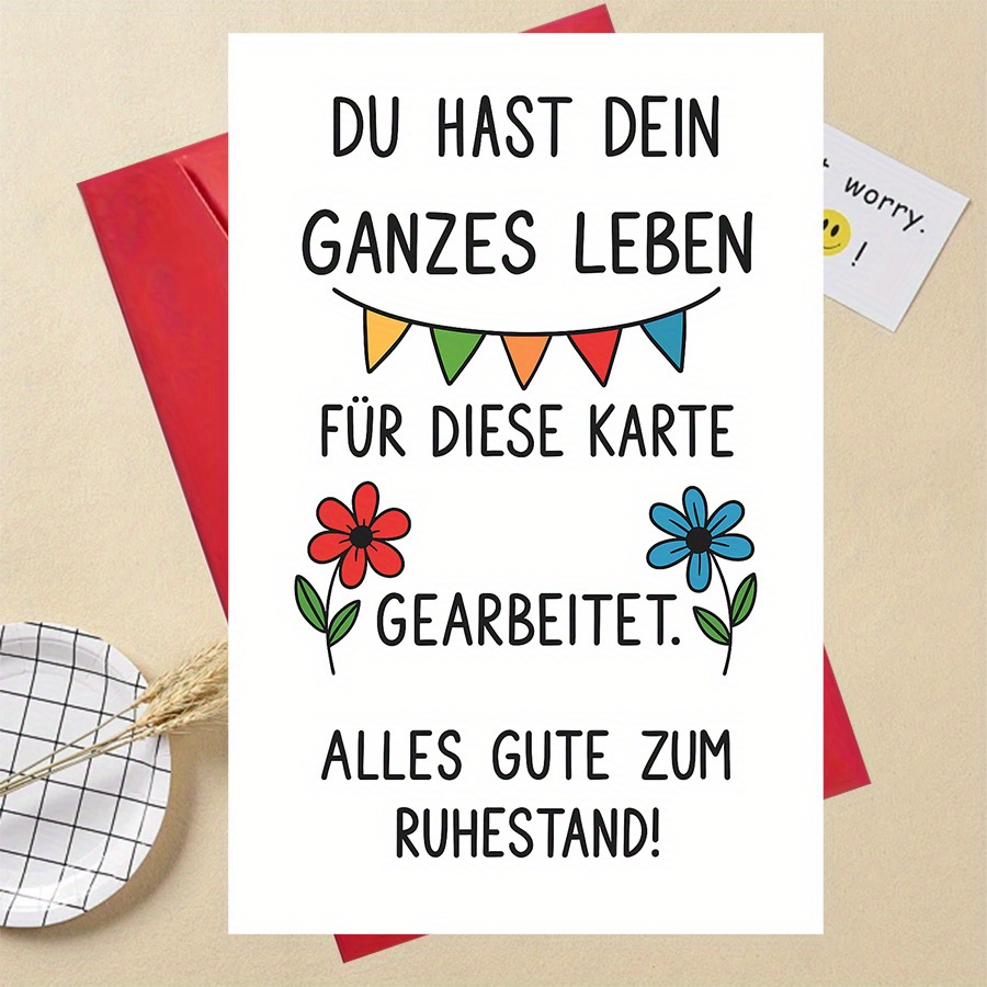 E-shop 1 Stück Lustige Geschenke – Rentenkarte zur Wertschätzung für ein voller harter Arbeit – für Kollegen, Freunde oder Familie, um den Ruhestand