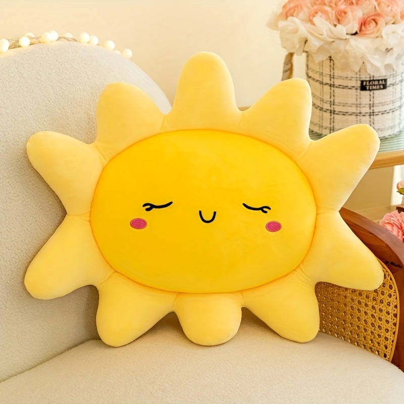 The Adorable Sun-shaped Hugging Pillow Designed To Your Kitten, Perfect For Sleeping With - To Keep Your Feline Friend Company And Entertained.