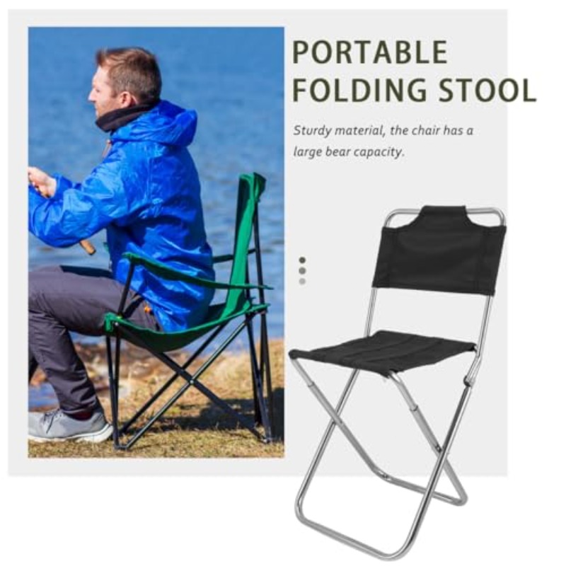 portable folding chair suitable for camping beach fishing heavy duty collapsible stool with compact lightweight outdoor seat for picnic fishing backyard travel comfortable leisure chair for Product details 6