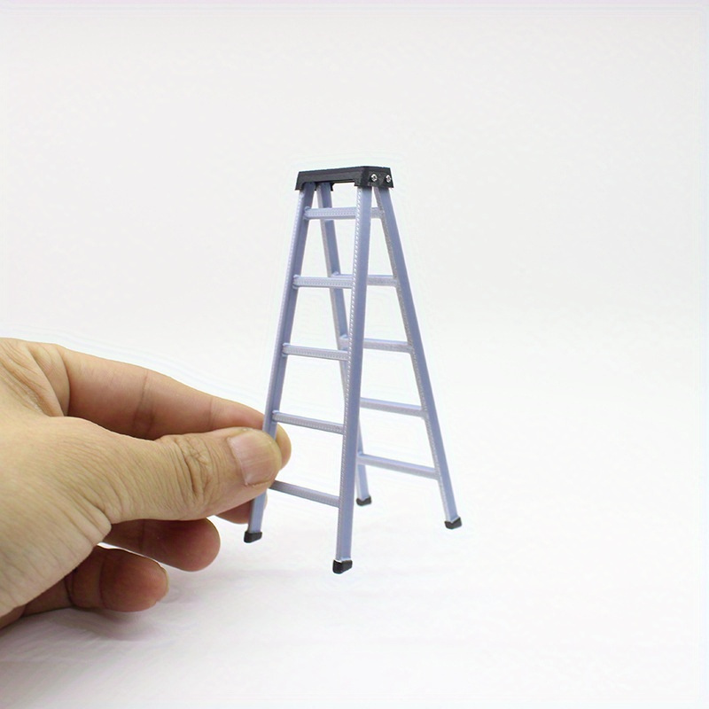 

Mini Dollhouse Ladder Accessory, 1:12 Scale, Light Gray Plastic - Decorative Model For Dollhouse Furniture , Toys