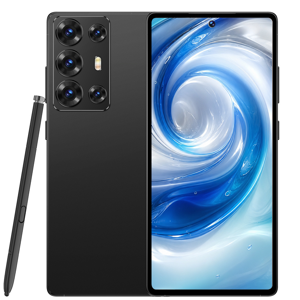 TEMU Écran HD clair 6.8', Android débloqué 4+64 Go, stockage extensible, double SIM, d'empreintes digitales, kit complet, de livraison par