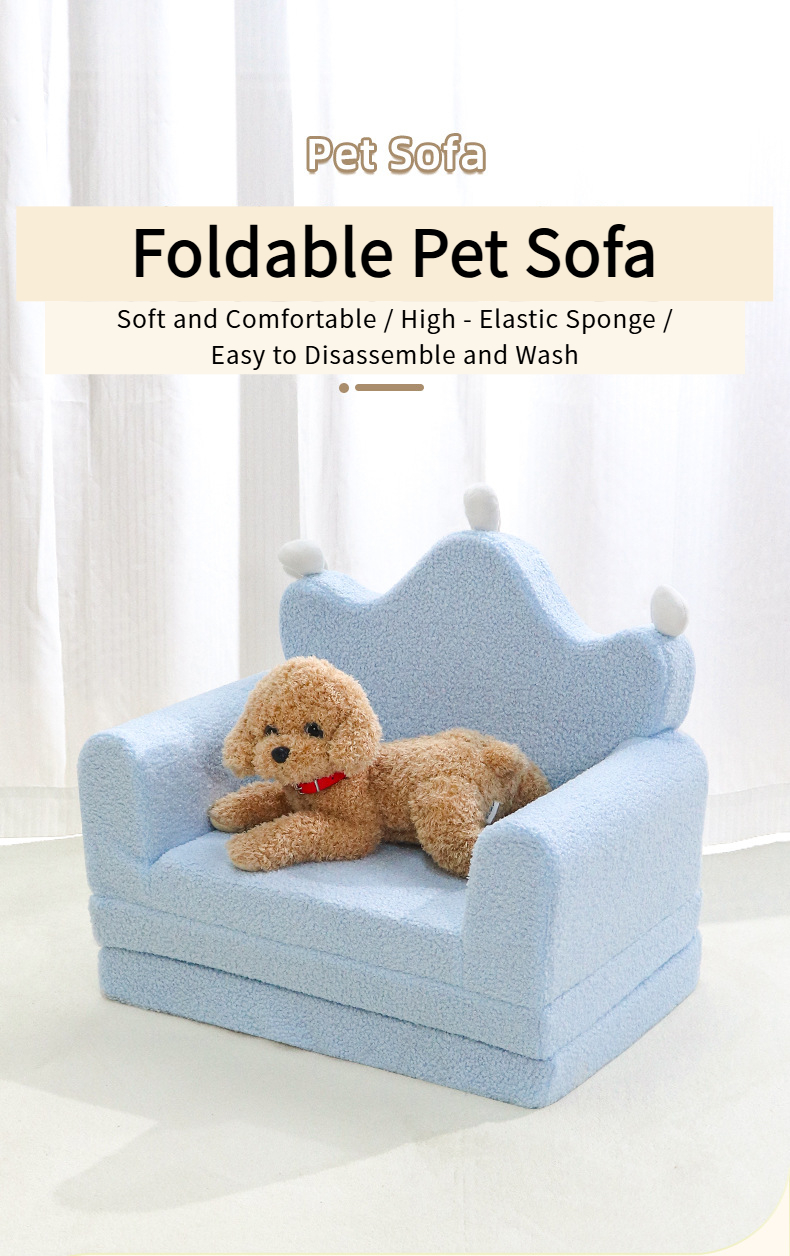 3 layer foldable pet sofa bed for small to medium dogs cats washable flannel 60cm x 125cm   comfortable sleeping area with plush cushion ideal for indoor pets pet bed for dogs   furniture soft pet furniture Product details 2