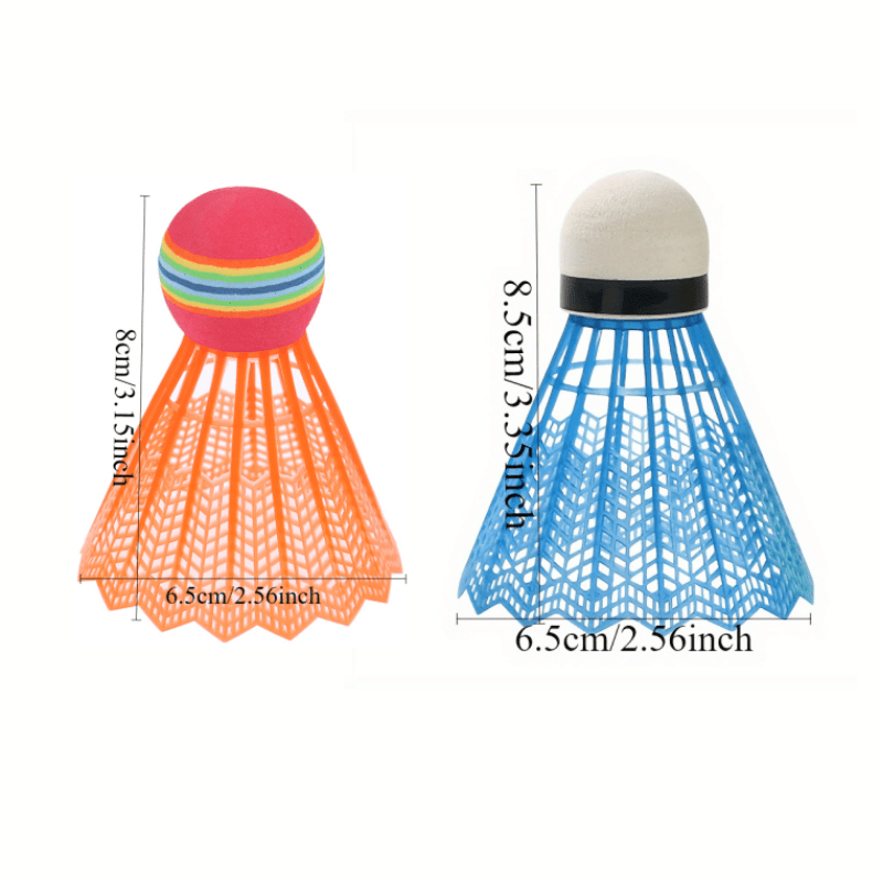 5 pack mixed color badminton shuttlecocks durable pa nylon lightweight easy to track ideal for outdoor   complete badminton set details 4