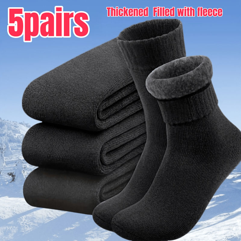 Heavy-Duty Extra-Thick Lined Snow Socks for Winter