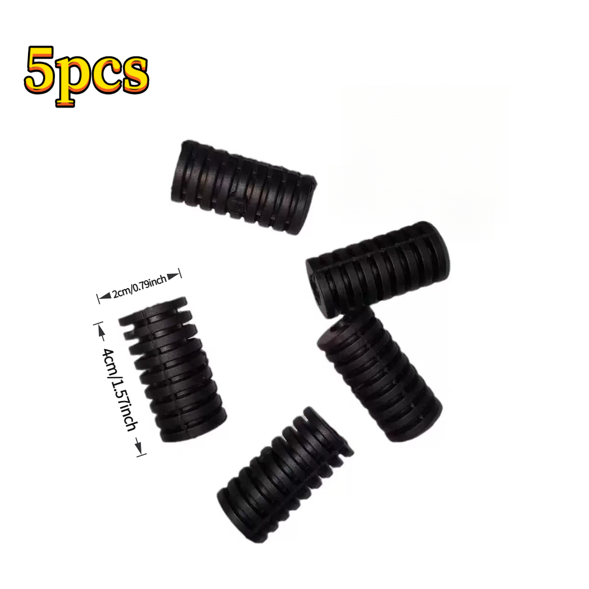TEMU 5pcs Motorcycle Gear Shift Anti-slip Sleeves, 8mm Universal Rubber Anti-slip Covers For Gear Levers, Compatible With Most 8mm Diameter Gear