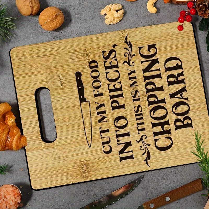 1pc of a bamboo cutting board measuring 7 48 by 11 42 inches featuring the     cut   into pieces   non electric charcuterie and cheese boards serve as stylish kitchen decor and make perfect gifts for   men and women