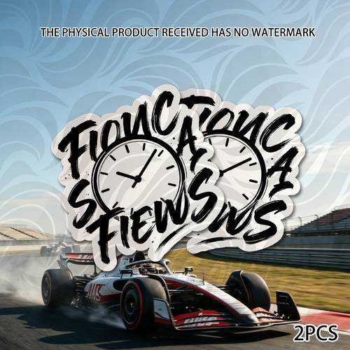 Artikelbild 2 stück funktionsuhr rennwagen uhren vinyl aufkleber graffiti stil sportwagen zeit thema geschenk für männer