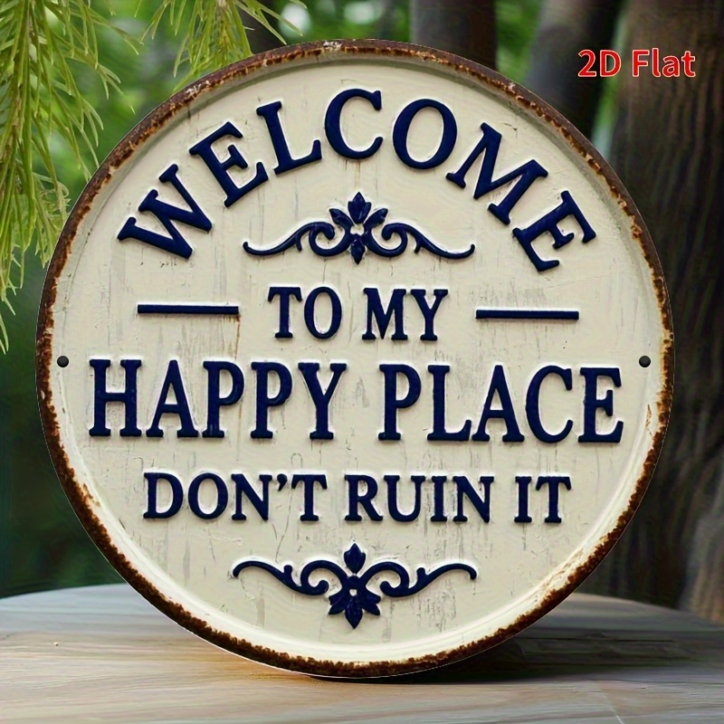 TEMU 2d Flat, Rustic Wooden Welcome Sign - "welcome To , Don't Ruin It" With , Perfect For Homes, , Gardens, Cafes, Bars & Outdoor Spaces | Vintage