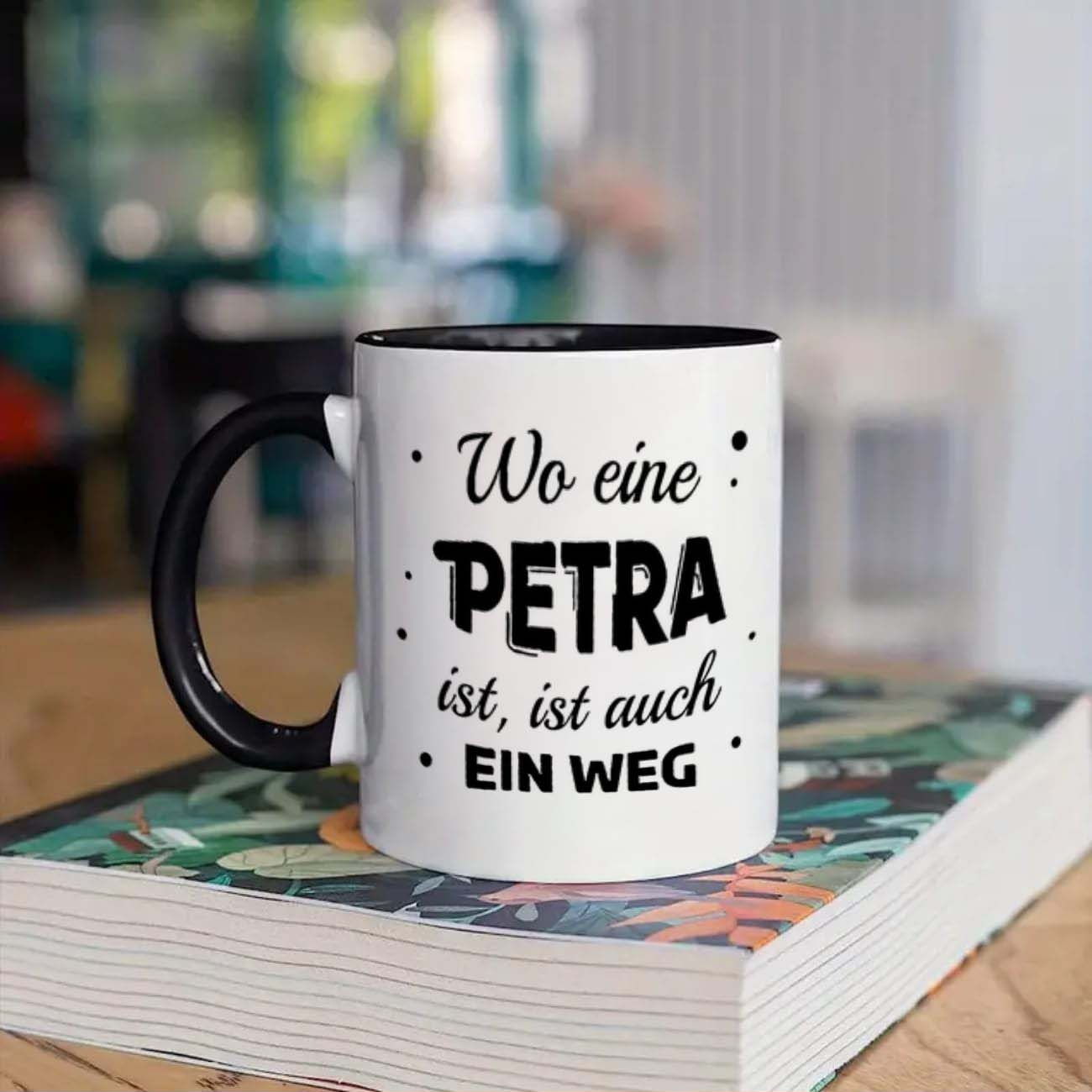 1pc, Petra, German, Text, Mug, 11 Ounces, Gift For Holidays, Birthday, Christmas, Or Summer