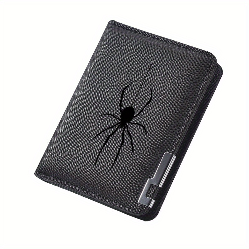 1pc Spider 2d Flat Print Wallets, Portable Multi-card Slot Design, Unisex Holder Wallet. For Special, Ideal For Halloween/ Christmas Presents!, 2d Flat