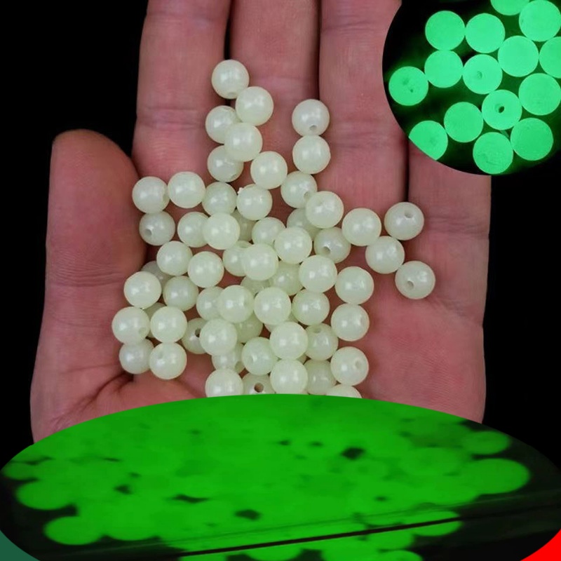 TEMU Blue Luminous Beads, Green Fluorescent Round Beads, Bracelet Beads, Fluorescent And Luminous Beads That Glow In The Dark, Round Beads For -