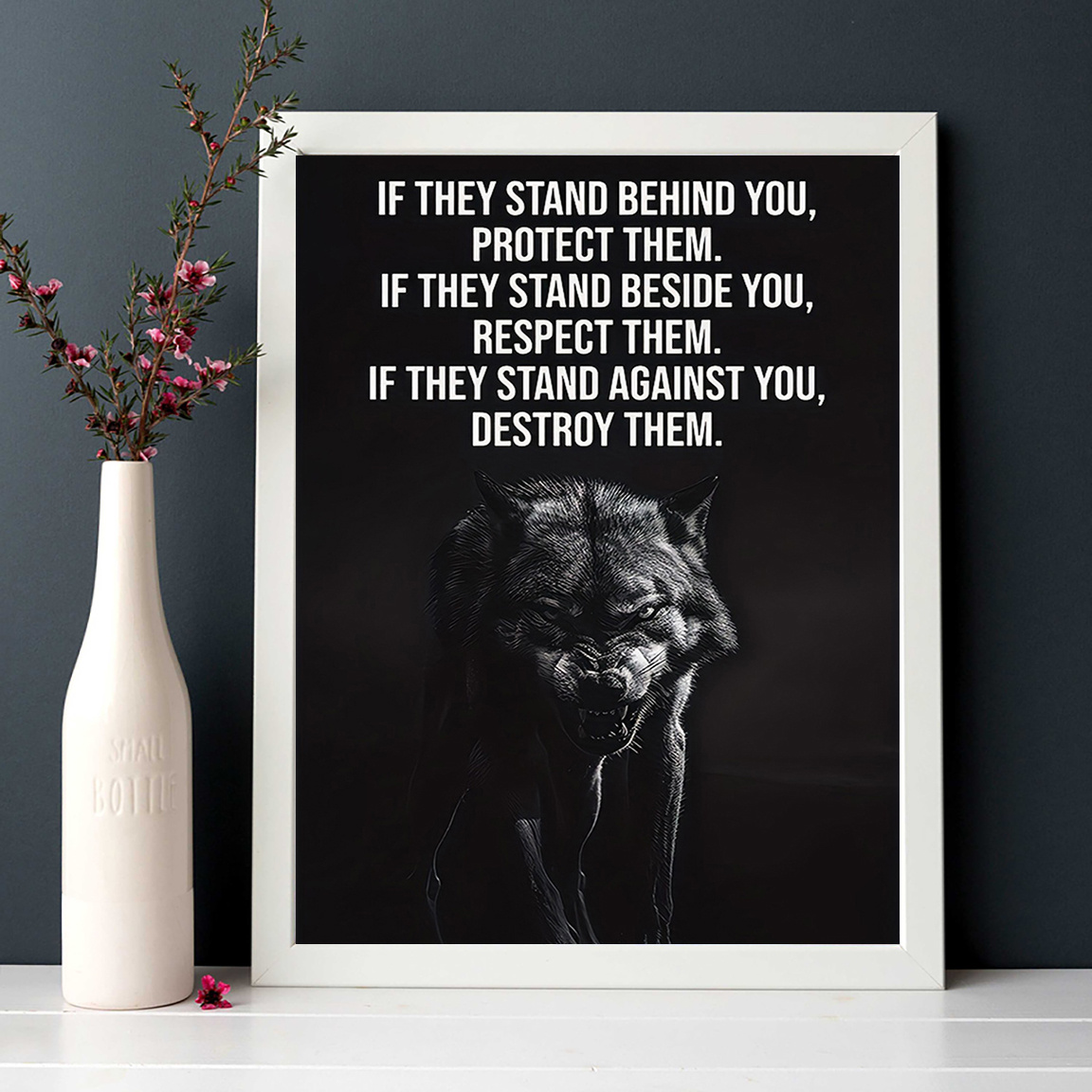 

1pc Inspirational Wolf , 12x16 Art For And Bedroom Decor, Motivational