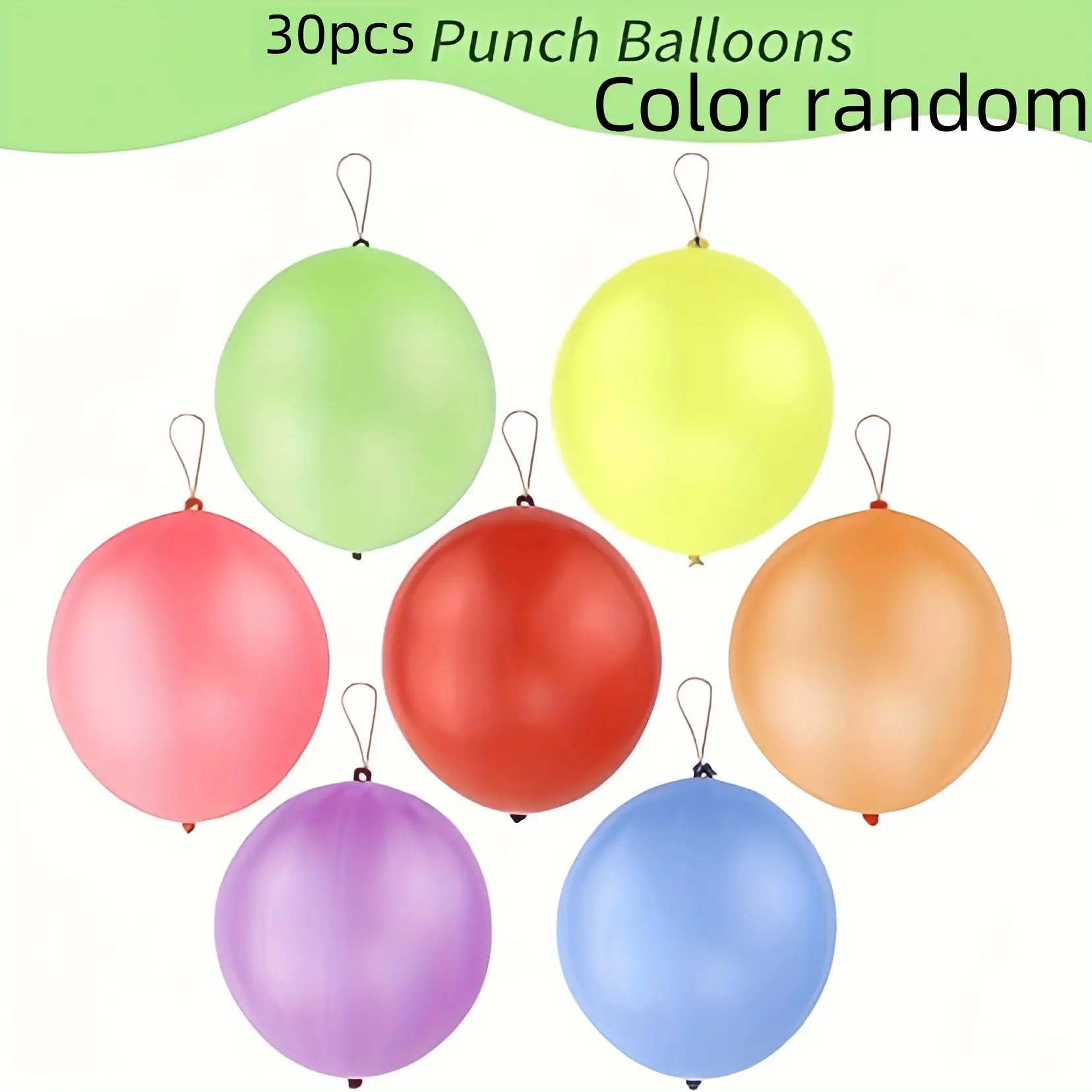 15 30pcs punching balloons for party random color with handles for stress relief bouncy balloons for birthday favors carnival prizes outdoor games and   stuffers