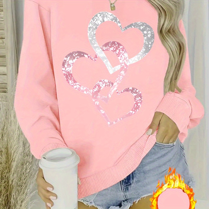 

Fashionable Women's Trendy Plus Velvet Round Neck Long Sleeve Sweater