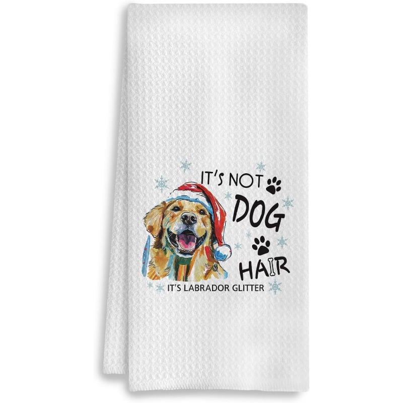 TEMU Christmas Kitchen Towel - Polyester, Machine Washable, Design For Holiday , Best For Christmas