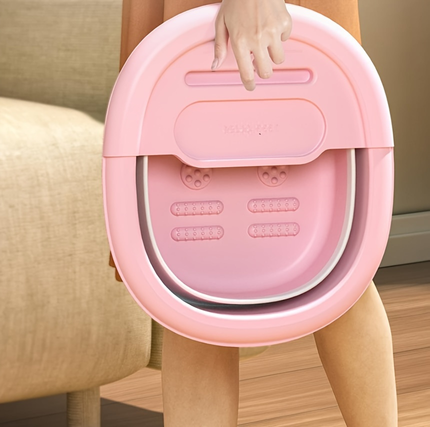 foldable   bath tub with massage bottom portable   experience pp material no electricity needed   design for relaxation relax details 0