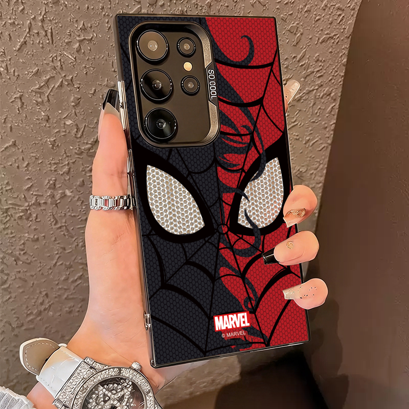 TEMU Phone Case: Printed Phone Case - Spiderman Acrylic Phone Case Streetwear Brand Good Looking Anime Boy Cartoon Ins Minimalist For Galaxy S26