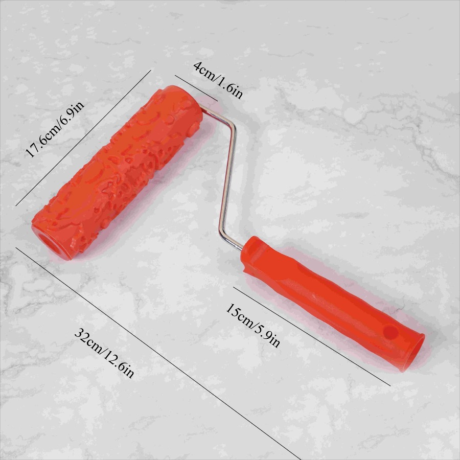 TEMU Outil de gaufrage pour batterie , - Plastique robuste, poignée rouge, idéal pour la décoration intérieure et les tâches de peinture texturée,