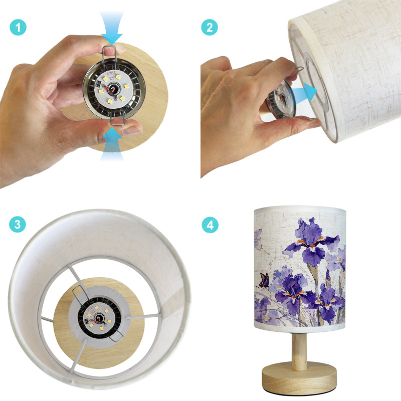LED Fabric Desk Lamp for Bedroom & Dormitory